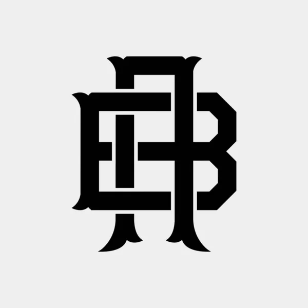 Монограмма Логотипа Шрифта Типографика Алфавита Буква Редактируемая — стоковый вектор