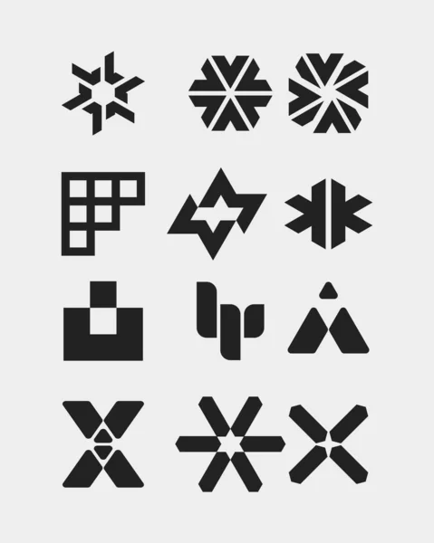 Abstraktní Logo Obchodní Tvar Prvek Klip Art Ilustrační Vektor Geometrické — Stockový vektor