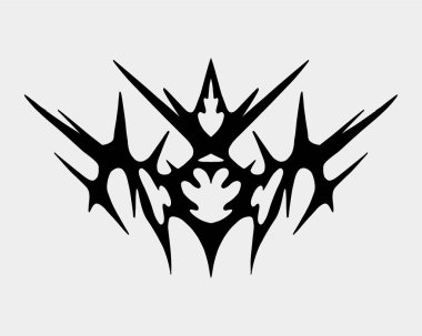 Kabile sigilizmi sokak giysisi poster süsü, dövme çıkartması, illüstrasyon vektör sembolü hastalıklı düzenlenebilir.