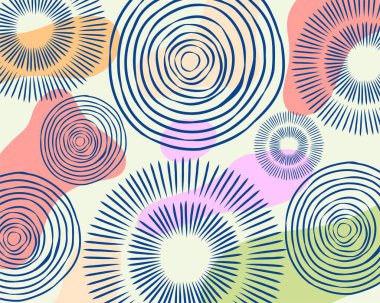 Firework burst flare circle blast rounded soft aesthetic pattern background layout backdrop textile print art editable