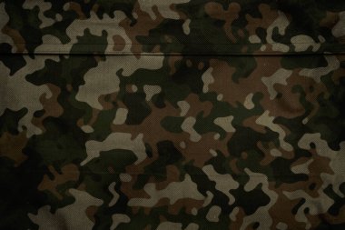 Askeri branda dokusu, ordu kamuflaj tekstil arka planı, kamuflaj kumaş örgüsü deseni