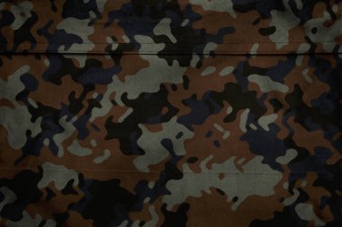 Askeri branda dokusu, ordu kamuflaj tekstil arka planı, kamuflaj kumaş örgüsü deseni