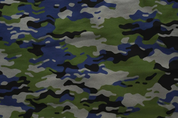 五彩斑斓的军队迷彩图案 迷彩的军队纺织品网景背景 防风布 — 图库照片