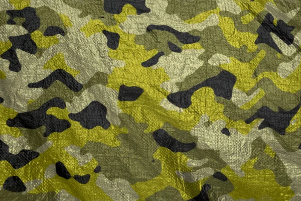 Military Camouflage Pattern Hunting Paintball Covering Tarp Colorful Weatherproof Camouflage — Stock Photo, Image