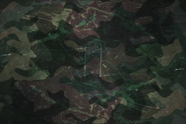 Gekrast Camouflage Metalen Textuur Militaire Voertuig Coating Camouflage Patroon — Stockfoto