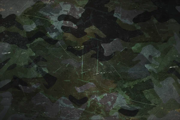 漆成伪装图案的刮痕金属表面 装甲军用车辆材料 — 图库照片