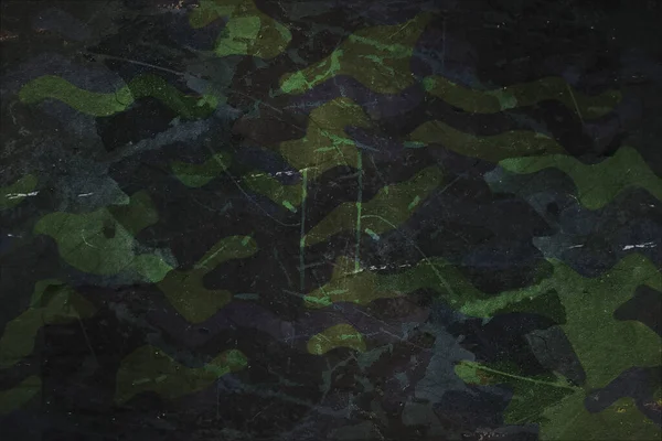 Superfície Metálica Riscada Pintada Padrão Camuflagem Material Veículo Militar Blindado — Fotografia de Stock