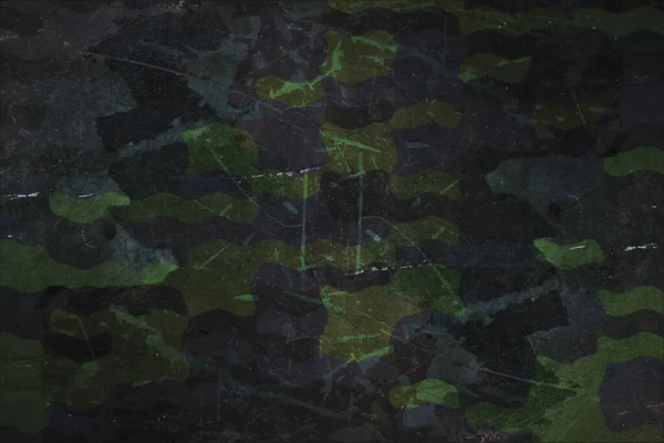 Gekrast Metalen Oppervlak Geschilderd Camouflage Patroon Pantser Militaire Voertuig Materiaal — Stockfoto