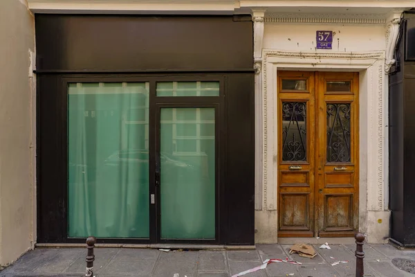 2023 Facciata Parisienne Typique Vitrine Magasin Devanture Commerciale Francaise Boutique — Foto Stock