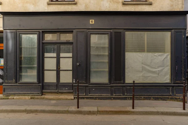 2023 Boutique Parisienne Typique Ancienne Devanture Commerciale Francaise Modele Vitrine — Foto de Stock