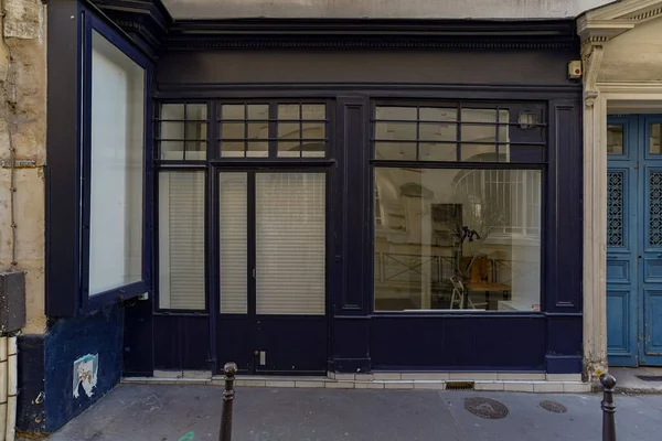 2023 Boutique Parisienne Typique Ancienne Devanture Commerciale Francaise Modele Vitrine — Foto Stock