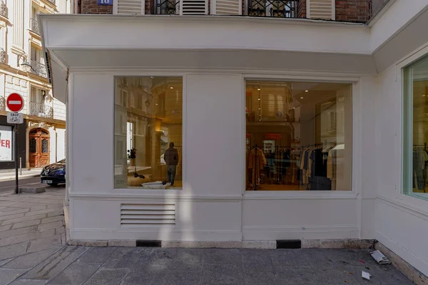 2023 Boutique Parisienne Typique Ancienne Devanture Commerciale Francaise Modele Vitrine — Foto de Stock