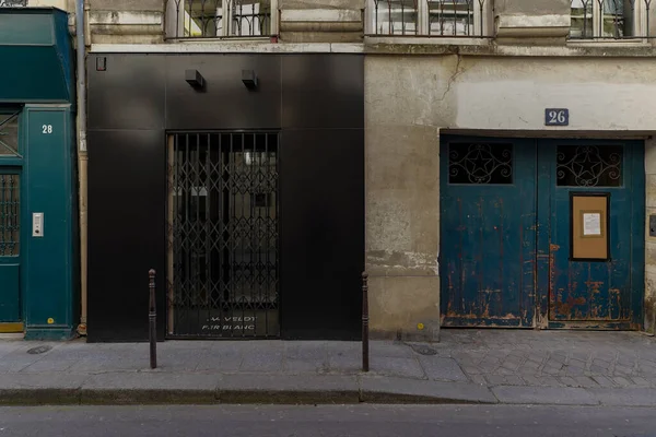 2023 Fachada Parisienne Typique Ancienne Devanture Commerciale Boutique Francaise Modele — Foto de Stock