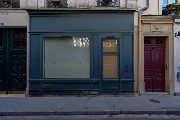 2023 Façade Parisienne Typique Ancienne Devanture Commerciale Boutique Francaise Modele — Photo