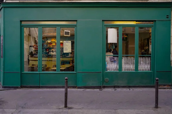 2023 Facade Parisienne Typique Ancienne Devanture Commerciale Boutique Francaise Modle — Stock Photo, Image
