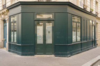 03 / 03 / 2023 - Devanture Parisienne typique, modle de butique pour graphique, faade de magasin ancient