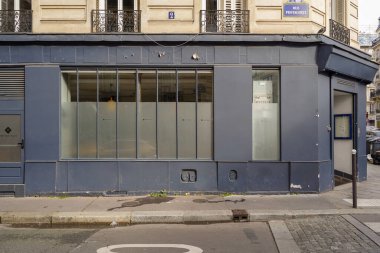 03 / 03 / 2023 - Devanture Parisienne typique, modle de butique pour graphique, faade de magasin ancient