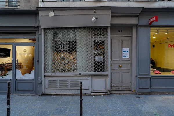 Paris France 2022 Typische Französische Schaufensterfront Vorlage Für Die Boutique — Stockfoto
