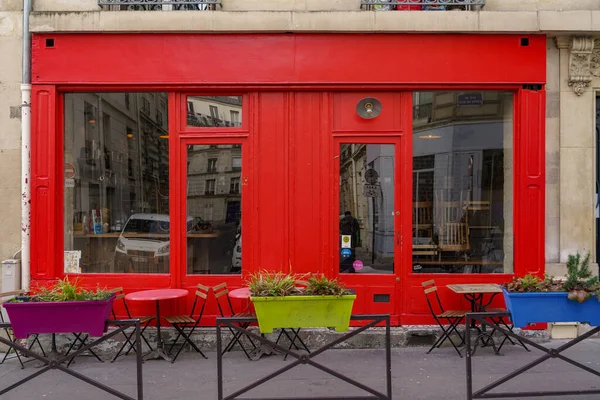 2023 Devanture Parisienne Typique Modle Boutique Pour Designer Graphique Faade — 图库照片