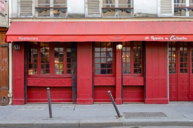Devanture typique parisienne, ticaret, sode de butique et vitrine .modle pour graphique
