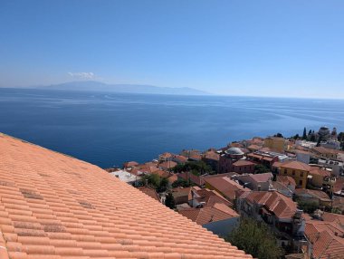 Kavala 'nın eski şehir manzarası