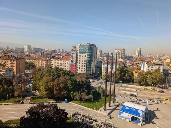 NDK 'nın tepesinden gökyüzü görüntüsü - Sofya, Bulgaristan