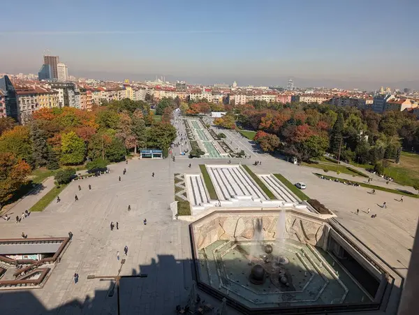 NDK 'nın tepesinden gökyüzü görüntüsü - Sofya, Bulgaristan