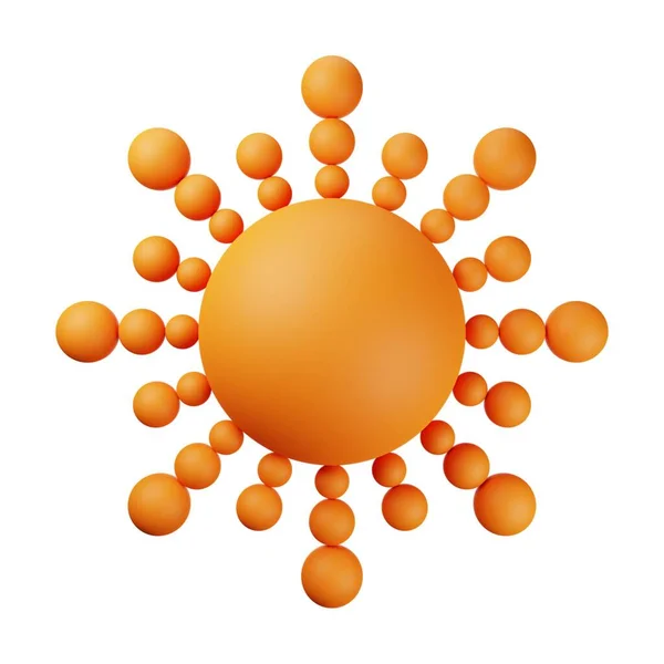 Orange Sun Illustration — Stock Photo, Image