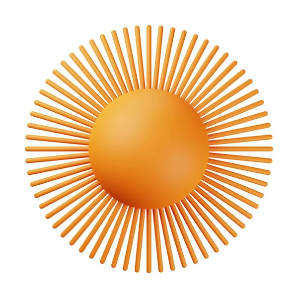 Illustrazione Arancione Sun — Foto Stock