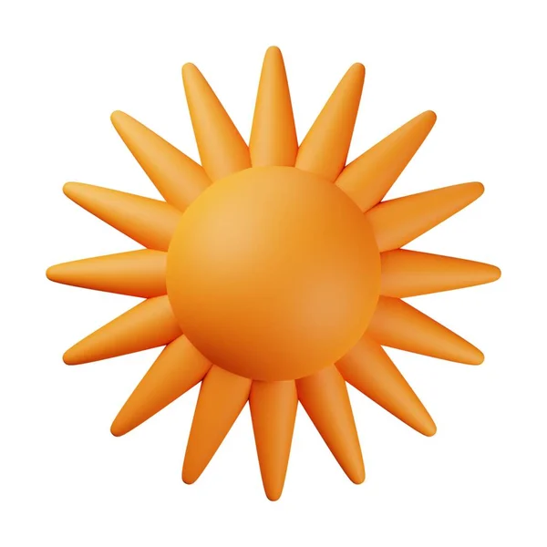 Orange Sun Illustration — стокове фото