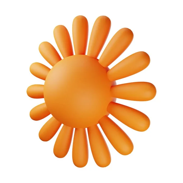 Orange Sun Illustration — стокове фото