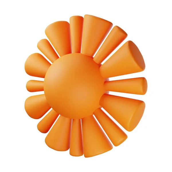 Orange Sun Illustration — Stock Photo, Image