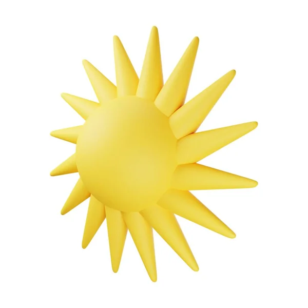 Sárga Nap Illusztráció — Stock Fotó