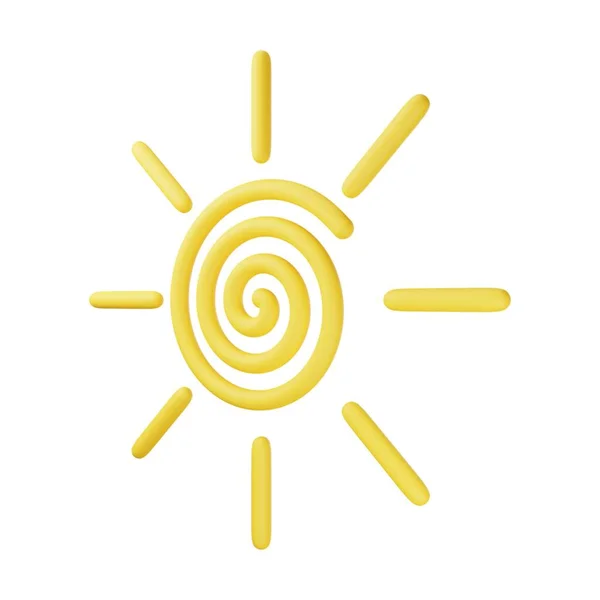 Yellow Sun Illustration — Stock Photo, Image