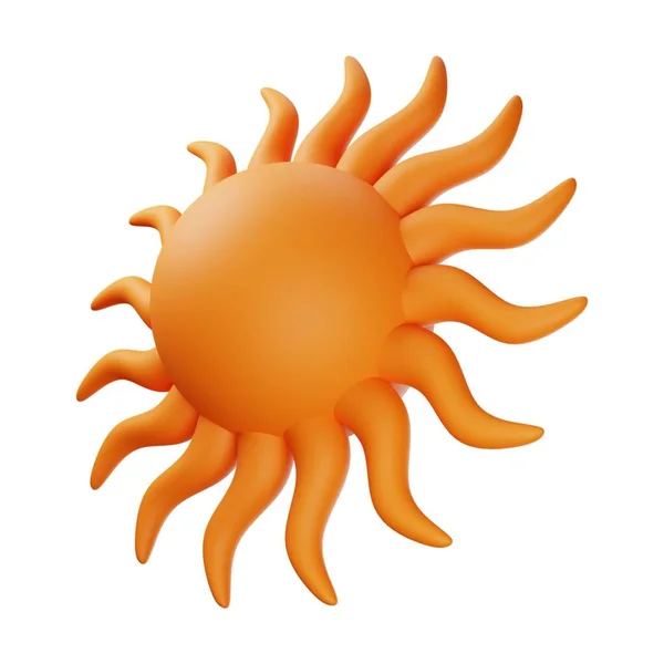 Orange Sun Illusztráció — Stock Fotó