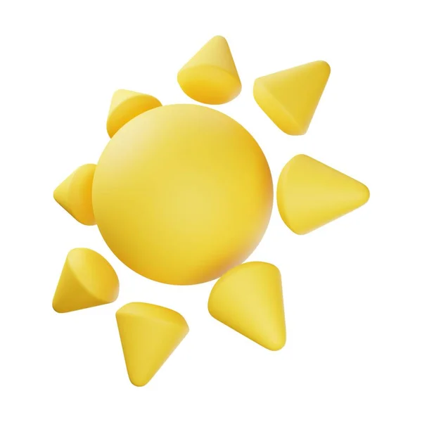 Amarelo Sol Ilustração — Fotografia de Stock