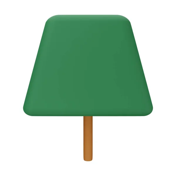 Green Tree Illustration Isolated White Background — Stock Photo, Image