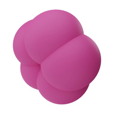 Pembe Ağaç 3D Görüntü Beyaz Arkaplanda İzole Edildi