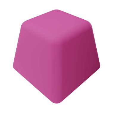 Pembe Ağaç 3D Görüntü Beyaz Arkaplanda İzole Edildi