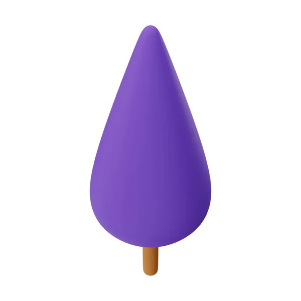 Árbol Púrpura Ilustración Aislado Sobre Fondo Blanco — Foto de Stock