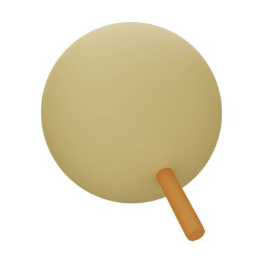 Kahverengi Ağaç 3D Görüntü Beyaz Arkaplanda İzole Edildi