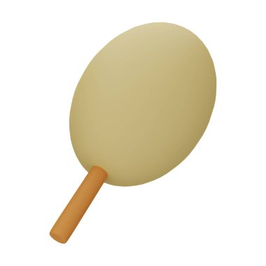 Kahverengi Ağaç 3D Görüntü Beyaz Arkaplanda İzole Edildi