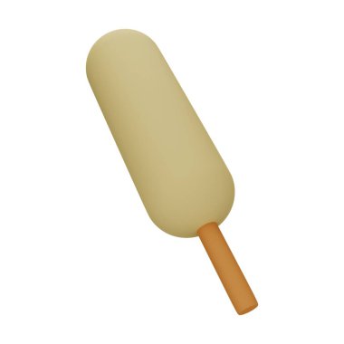 Kahverengi Ağaç 3D Görüntü Beyaz Arkaplanda İzole Edildi