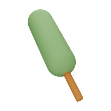 Yeşil Ağaç 3D Görüntü Beyaz Arkaplanda İzole Edildi