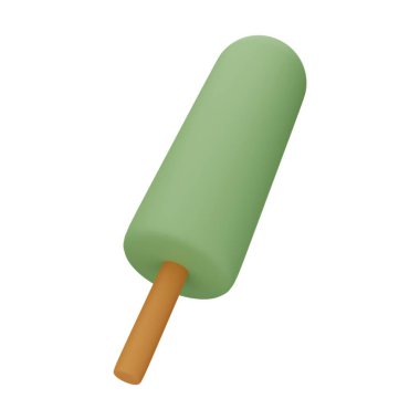 Yeşil Ağaç 3D Görüntü Beyaz Arkaplanda İzole Edildi