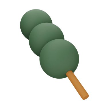 Yeşil Ağaç 3D Görüntü Beyaz Arkaplanda İzole Edildi