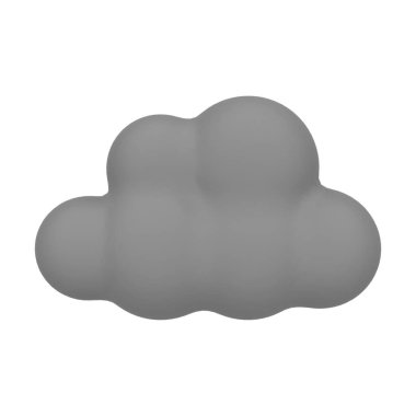 Gri Ağaç 3D Görüntü Beyaz Arkaplanda İzole Edildi