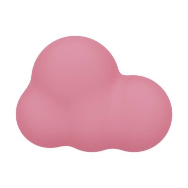 Pembe Ağaç 3D Görüntü Beyaz Arkaplanda İzole Edildi