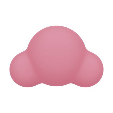 Pembe Ağaç 3D Görüntü Beyaz Arkaplanda İzole Edildi