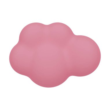 Pembe Ağaç 3D Görüntü Beyaz Arkaplanda İzole Edildi